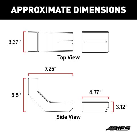 ARIES Automotive Nerf Bar and Step Components 2055180 VersaTrac Bracket Covers (8-Pack)