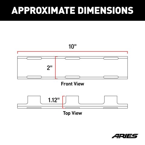 ARIES Automotive Light Covers 1501261 Cover 10" LIGHT COVER FOR SINGLE ROW LED LIGHT BARS 1501260, 1501262, 1501264