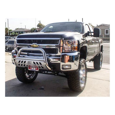 Aries Automotive 3 in. Bull Bars 35-4006 Grille Guard, Bar, in., Stainless Steel, Polished, Chevy, GMC, Each