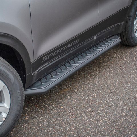 Aries Automotive RidgeStep Running Boards for 2017-2022 SPORTAGE - 2061039 Boards, Steel, Black Powdercoated, Textured, 5 in. Boards, 67.00 in. Length, For Kia, For Hyundai, Pair