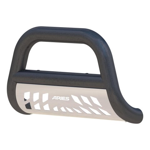 Aries Automotive Big Horn 4 in. Bull Bars for 2008-2021 SEQUOIA, 2007-2021 TUNDRA - AL45-2004 Grille Guard, Horn, Bar, Aluminum, Black Powdercoated, Toyota, Each