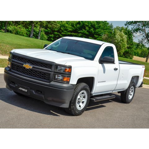 Aries Automotive 6 in. Oval Side Bars B2853 Step Bars, Oval, Aluminum, Black Powdercoated, Pair
