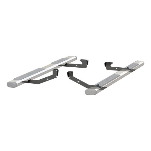 Aries Automotive 6 in. Oval Side Bar Mounting Brackets for 1998-2001 RAM 1500, 2500, 3500 - 4502 Step Brackets, Oval, Dodge, Kit