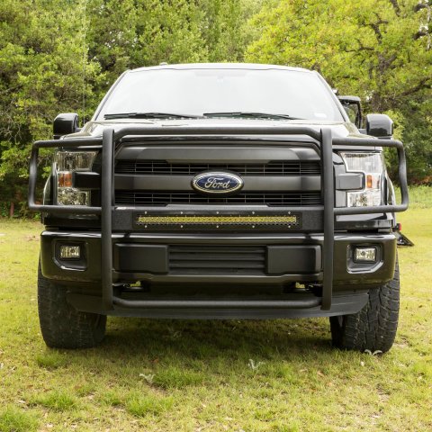 Aries Automotive Pro Series Grille Guards for 2015-2020 F-150 - 2170012 Guards, Series, Steel, Black Textured Powdercoat, LED Light Bar, Ford, Each