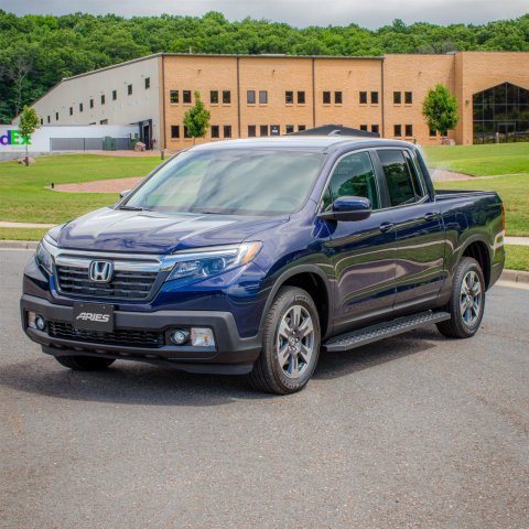 Aries Automotive RidgeStep Running Boards for 2017-2018 RIDGELINE - 2055538 Boards, Carbon Steel, Black Powdercoated, Textured, 6 1/2 in. Boards, 85.00 in. Length, For use on Honda®, Pair