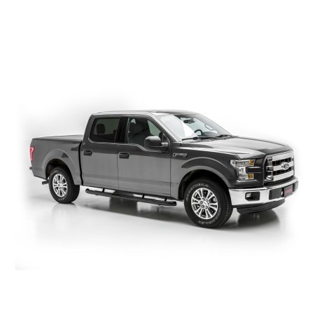 Aries Automotive 3 in. Round Side Bars 213043 Step Bars, Stainless Steel, Black Powdercoated, Gloss, 3.00 Diameter, 90.980 Length, Ford, Pair