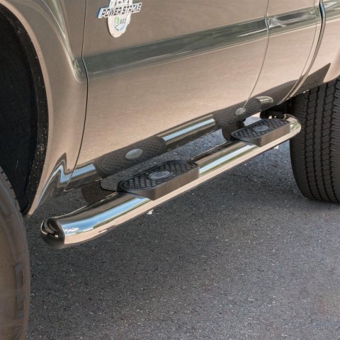 Aries Automotive 4 in. Oval Side Bars for 1999-2016 F-250 SUPER DUTY, F-350 DUTY - S223005-2 Step Bars, Oval, in., Stainless Steel, Polished, Ford, Pair