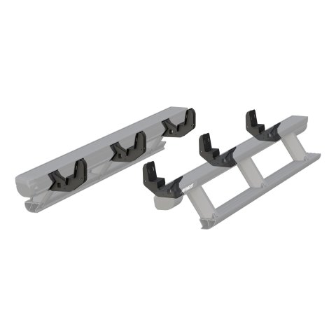 Aries Automotive ActionTrac Mounting Brackets for 2015-2025 CANYON, COLORADO - 3025104 Running Board Component, Bracket, ActionTrac, Black Powdercoated, Chevrolet, GMC, Kit
