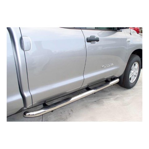 Aries Automotive 3 in. Round Side Bars for 2007-2021 TUNDRA - 202012-2 Step Bars, Diameter, Stainless Steel, Polished, Toyota, Pair