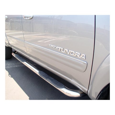 Aries Automotive 3 in. Round Side Bars for 2004-2006 TUNDRA - 202006-2 Step Bars, Diameter, Stainless Steel, Polished, Toyota, Pair