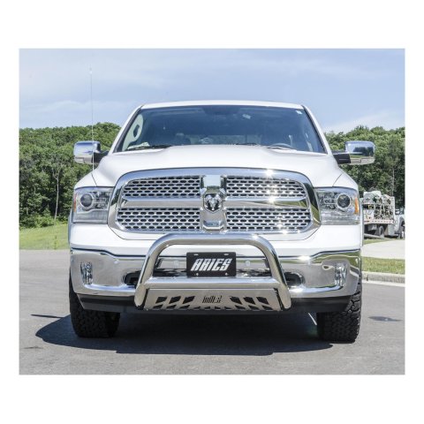 Aries Automotive 3 in. Bull Bars for 2011-2018 1500, 2019-2024 1500 CLASSIC, 2009-2010 RAM - 35-5005 Grille Guard, Bar, in., Stainless Steel, Polished, Dodge, Ram, Each