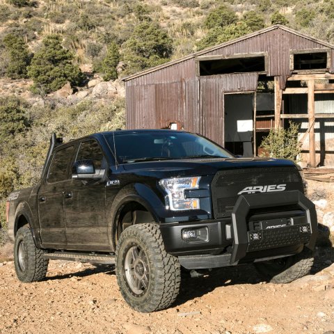 Aries Automotive RidgeStep Running Boards 2055519 Boards, Carbon Steel, Black Powdercoated, Textured, 6 1/2 in. Boards, 91.00 in. Length, Ford, Pair