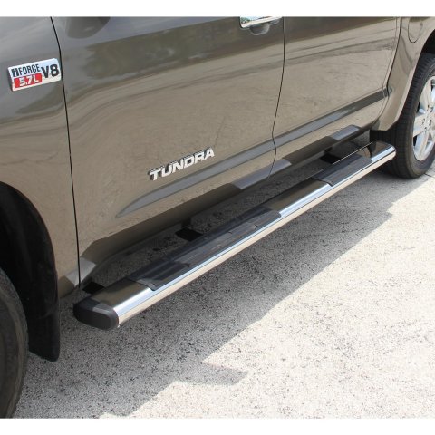 Aries Automotive 6 in. Oval Side Bars 4444032 Step Bars, Oval, Stainless Steel, Polished, Toyota, Pair
