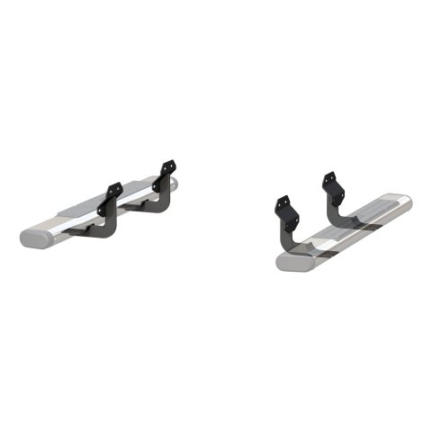 Aries Automotive 6 in. Oval Side Bar Mounting Brackets 4509 Step Brackets, Oval, Ford, Kit