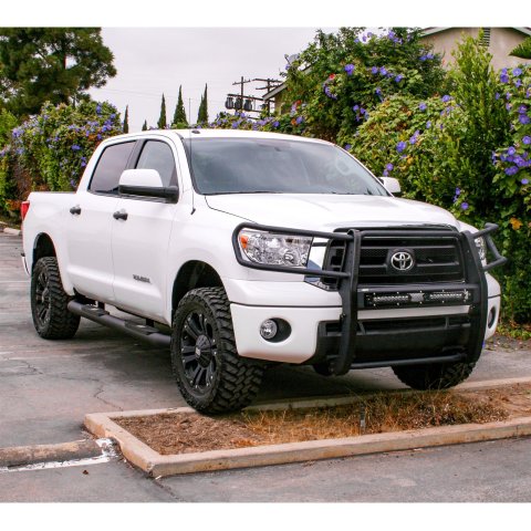Aries Automotive Big Step 4 in. Round Side Bars AL232012 Bars, Step, Diameter, Aluminum, Black Textured Powdercoated, Toyota, Pair