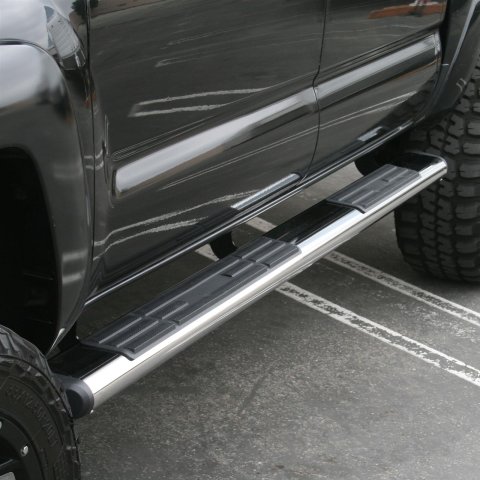 Aries Automotive 6 in. Oval Side Bars 4444038 Step Bars, Stainless Steel, Polished, 6.00 Diameter, 85.00 Length, Toyota, Pair