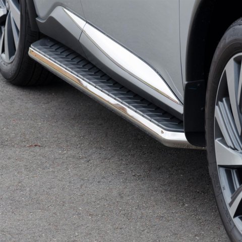 Aries Automotive AeroTread Running Boards for 2015-2024 MURANO - 2051010 Boards, AeroTread, Aluminum/Stainless Steel, Polished, Wheel-to-wheel Position, 70.00 in. Length, Nissan, Pair