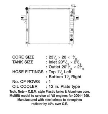 CSF Radiators 3117 Jeep Grand Cherokee