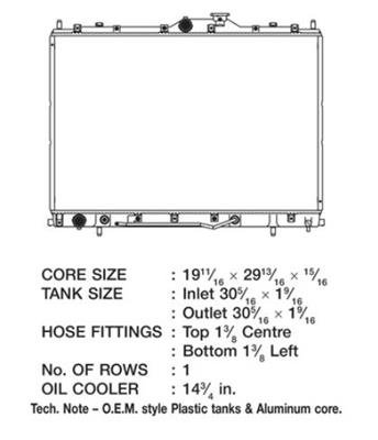 CSF Radiators 3123 Mitsubishi Endeavor 3.8 L
