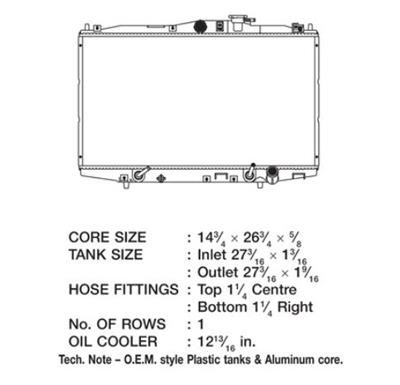 CSF Radiators 2722 Honda Accord