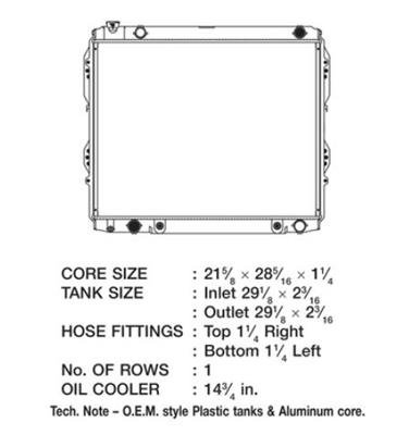 CSF Radiators 2830 Radiator, Downflow, Aluminum/Plastic, Natural, Toyota, 3.4L, Each