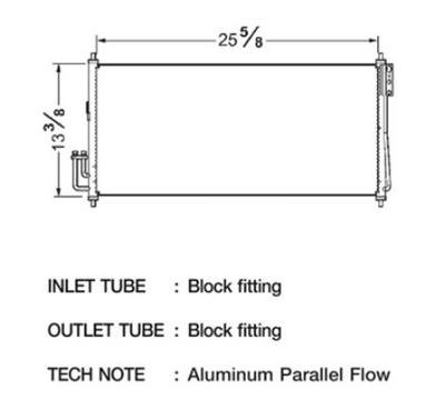 CSF Air Conditioning Condensers 10401 Condenser, Aluminum, Natural, Nissan, Each