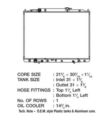 CSF Radiators for 2009-2011 FX50, FX35, 2008-2011 EX35 - 3403 Inifiniti Ex 35