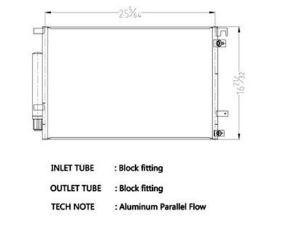 CSF Air Conditioning Condensers 10761 Condenser, Aluminum, Natural, Ford, Each