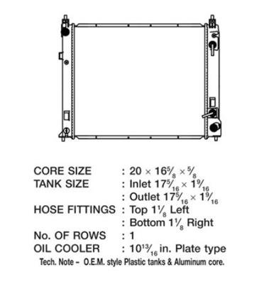 CSF Radiators 3695 Radiator, OE Replacement, Aluminum/Plastic, Natural, Nissan, Versa, Versa Note, Each