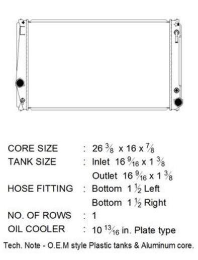 CSF Radiators 3861 Radiator, Aluminum/Plastic, Natural, Crossflow, Lower Driver Side Inlet, Lower Passenger Side Outlet, Toyota, Each