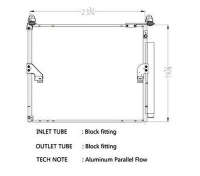 CSF Air Conditioning Condensers 10740 Condenser, Aluminum, Black, Toyota, Each