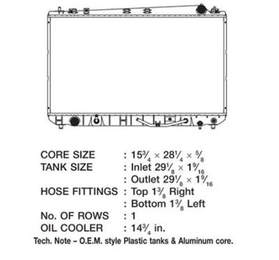 CSF Radiators 2731 Toyota Avalon Tk