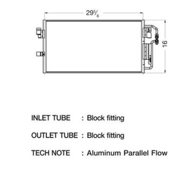 CSF Air Conditioning Condensers 10596 Condenser, Aluminum, Black, Buick, Each