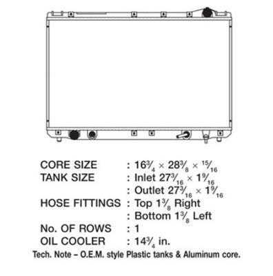 CSF Radiators 2469 Radiator, OE Replacement, Aluminum/Plastic, Natural, Lexus, Toyota, Each