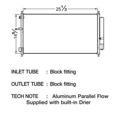 CSF Air Conditioning Condensers 10481 Condenser, Aluminum, Black, for use with Acura®, Each