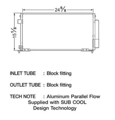 CSF Air Conditioning Condensers 10482 Condenser, Aluminum, Black, for use on Honda®, Each