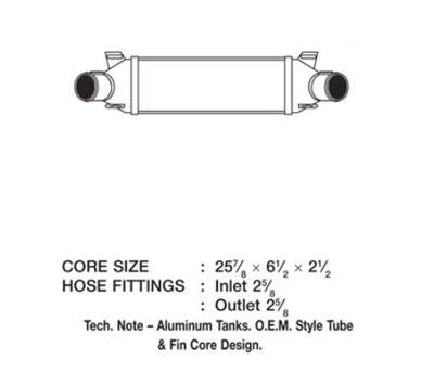 CSF Intercoolers 6016 Intercooler, Aluminum, Black, Ford, Each