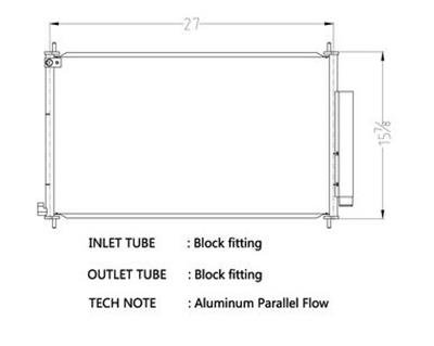 CSF Air Conditioning Condensers 10751 Condenser, Aluminum, Black, for use on Honda®, Each