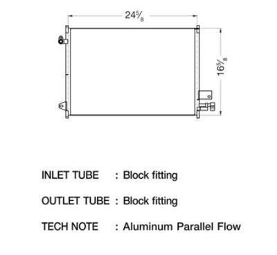 CSF Air Conditioning Condensers 10568 Condenser, Aluminum, Natural, Ford, Each