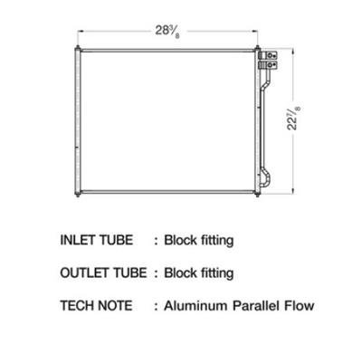 CSF Air Conditioning Condensers 10610 Condenser, Aluminum, Black, Ford, Each