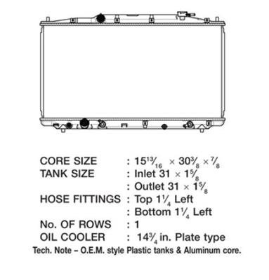 CSF Radiators 3517 Acura Tsx