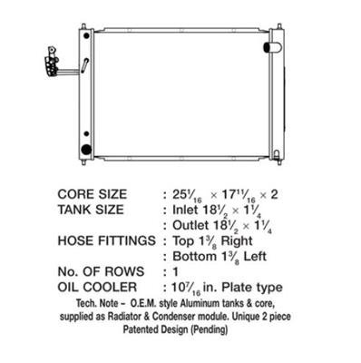 CSF Radiators 3721 Radiator, OE Replacement, Aluminum, Natural, Nissan, Infinity, Each