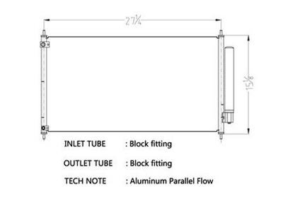 CSF Air Conditioning Condensers for 2014 ACCORD - 10711 Condenser, Aluminum, Black, use on Honda®, Each