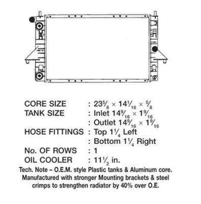 CSF Radiators 3352 Saturn Sc, Sl, Sw