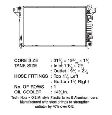 CSF Radiators 3358 Dodge D / R / W / Ram Series
