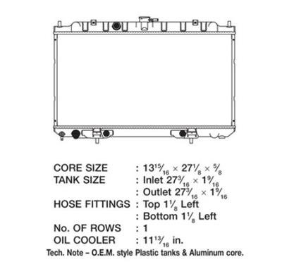 CSF Radiators for 2000-2006 SENTRA - 2730 Nissan Sentra