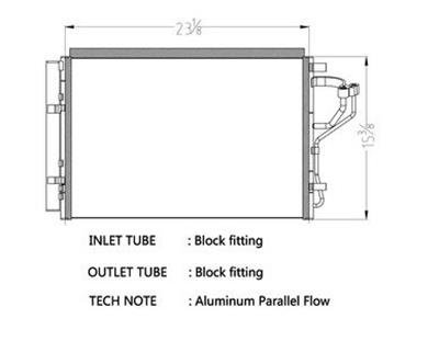 CSF Air Conditioning Condensers 10765 Condenser, Aluminum, Black, for use on Hyundai, Each