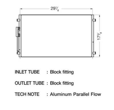 CSF Air Conditioning Condensers 10559 Condenser, Aluminum, Black, Chrysler, Each