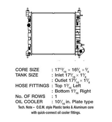CSF Radiators 3655 Radiator, OE Replacement, Aluminum/Plastic, Natural, Chevy, Spark, Each