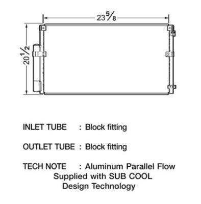 CSF Air Conditioning Condensers 10431 Condenser, Aluminum, Black, Lexus, Each
